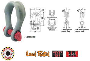 G-2160 / S-2160 Wide Body Shackles