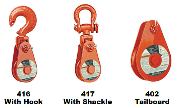 416 / 417 / 402 Alloy Snatch Blocks Types