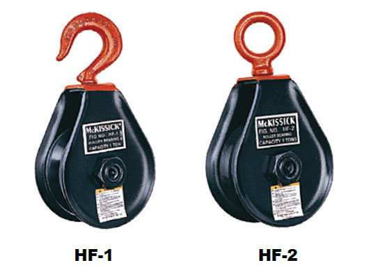 HF-1 / HF-2 Hay Fork Pulleys with Swivel Hook or Swivel Eye Types