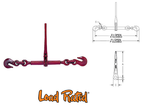 L-140 Standard Ratchet Type Load Binders (Crosby) Diagram