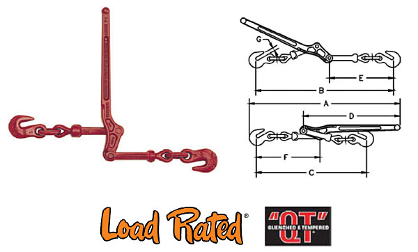 L-150 Standard Lever Type Load Binders Diagram