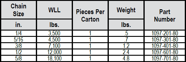 Hooks (Laclede) Grade 80—Clevis Grab Hook Specs