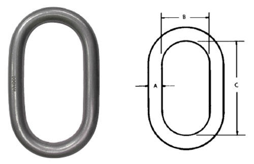 Herc-Alloy 1000 Oblong Master Links Diagram