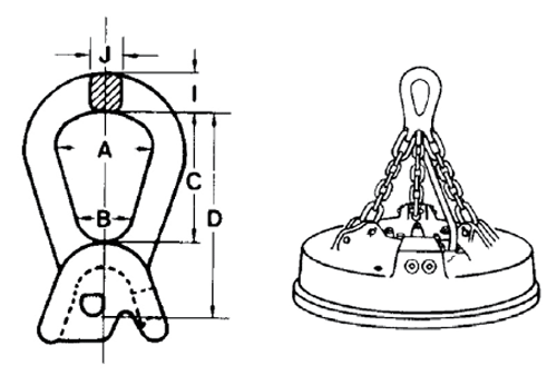 Herc-Alloy 800 Bail-Type Magnet Chain Assemblies Diagram