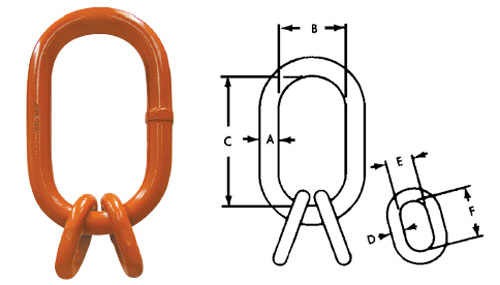 Herc-Alloy 800 Oblong Master Link Sub-Assembly Diagram