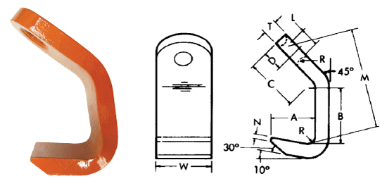 Herc-Alloy 800 Plate Hooks Diagram