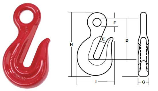 Accoloy® Eye Grab Hooks Diagram