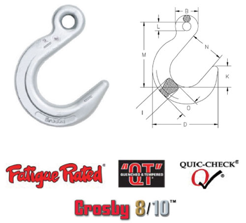 Grade 100 A-1329 Eye Foundry Hook Diagram