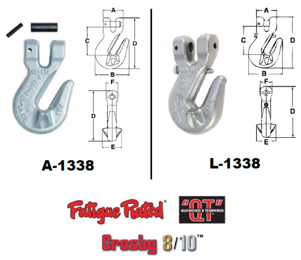 Grade 100 A/L-1338 Cradle Grab Hook Diagram