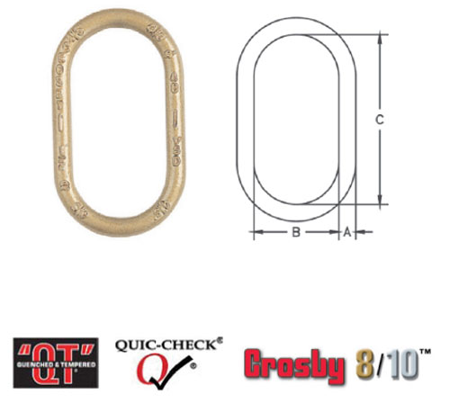 Grade 80 A-342 Alloy Master Links Diagram