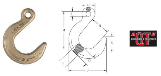 Grade 80 A-329 Eye Foundry Hook Diagram