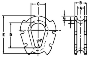 No. 83 Casing Thimbles Diagram