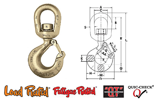 S-322CN / S-322AN Swivel Hooks Diagram