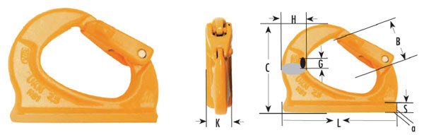 Weld-On Excavator Hooks Diagram