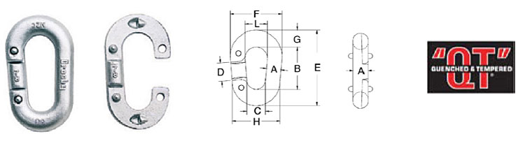 G-334 / S-334 Pear Shape "Missing Link"® Replacement Links Diagram