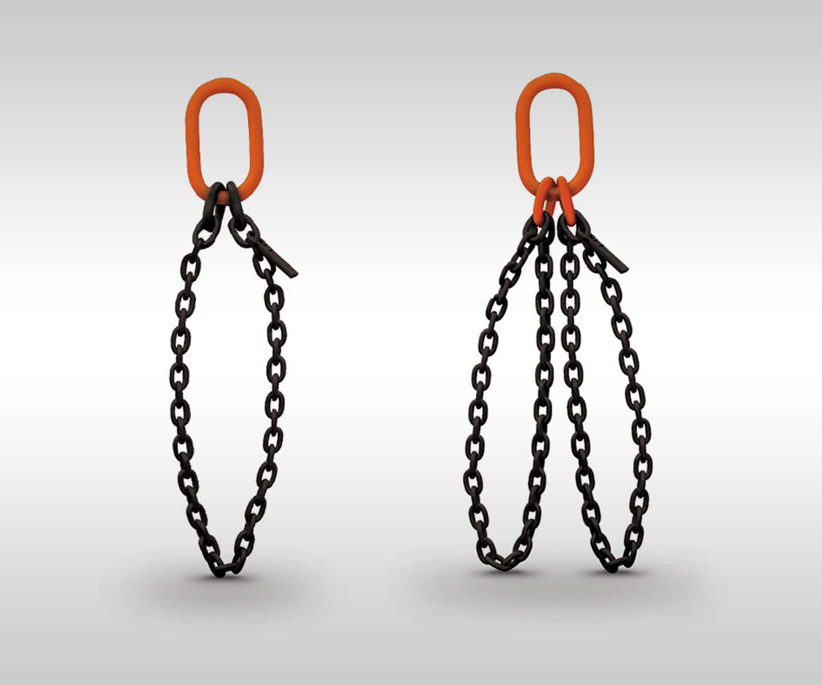 Basket Style Single or Double Leg Alloy Chain Slings Mazzella