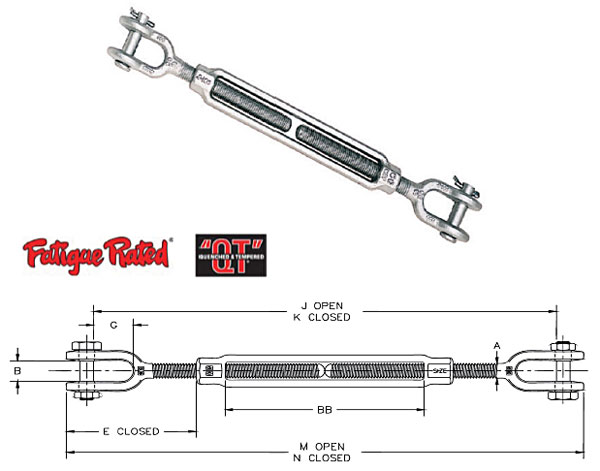 HG-228 Jaw & Jaw Turnbuckles