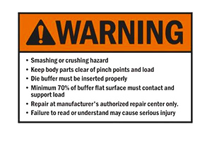 Low Headroom Multiple Spread Lifting Beams (Model 20) Warning 1