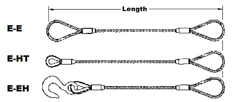 Flemish Eye Slice Wire Rope Slings