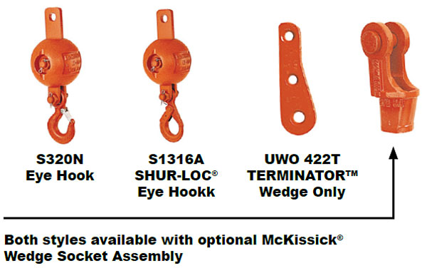 UB500 Series Non-Swiveling Overhaul Balls Types