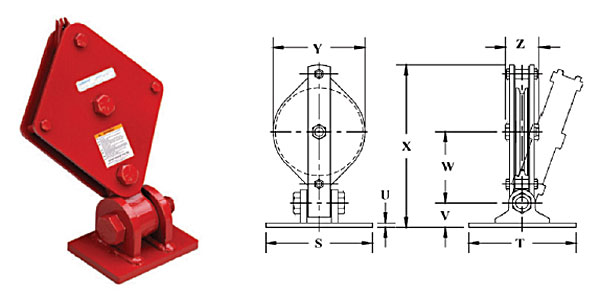 G-603-S Hinged Lead Blocks Diagram