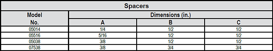 Sheaves—Bronze Bushing (1-1/2" to 5" Sheaves) Specs 2