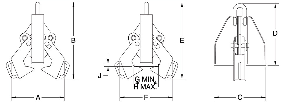 Clamp-Co Beam Clamps (Crosby) Diagram