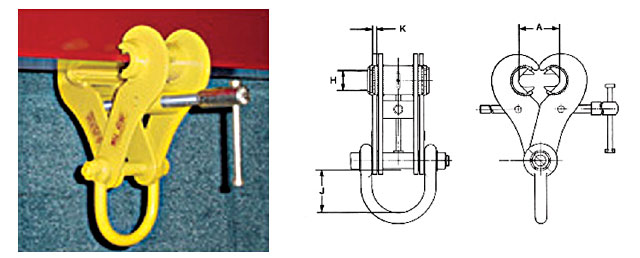 Fixed Jaw Adjustable Girder Clamps (SuperClamp) Diagram