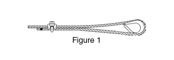 G-450 Forged Wire Rope Clip Instructions: Figure 1