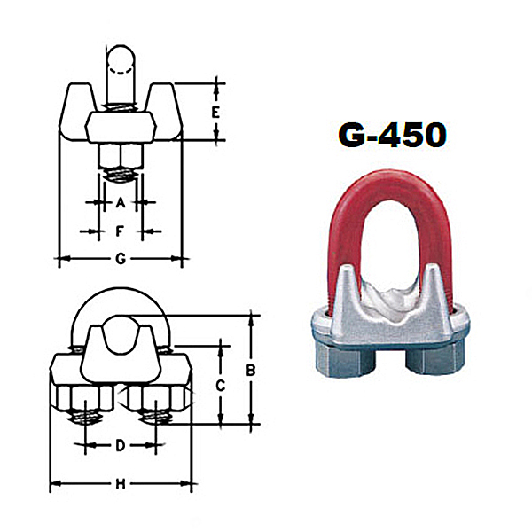 G-450 Forged Wire Rope Clips