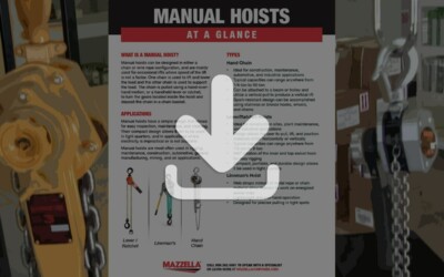 Manual Hoists At A Glance Guide