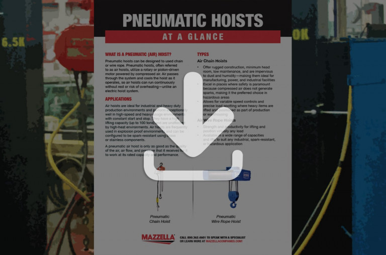 Pneumatic Hoists At A Glance [Guide]