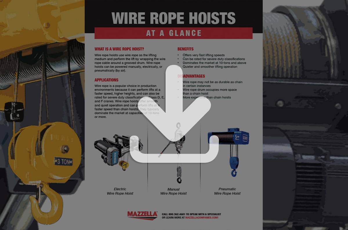 Wire Rope Hoists At A Glance [Guide]