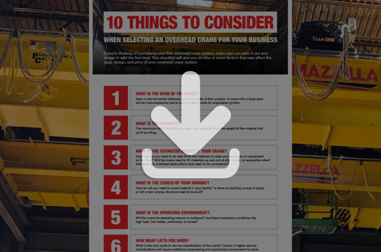 10 Things to Consider When Designing an Overhead Crane [Checklist]