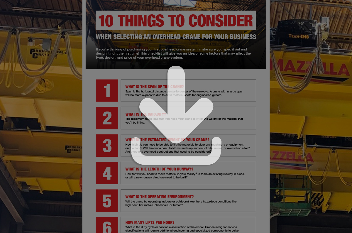 10 Things to Consider When Designing an Overhead Crane [Checklist]