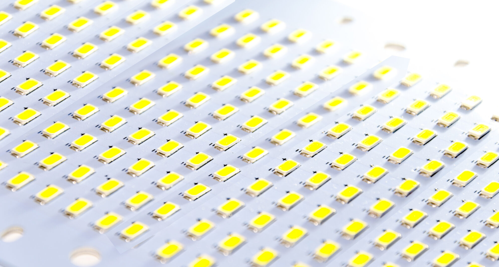 Close-up of LED light diodes