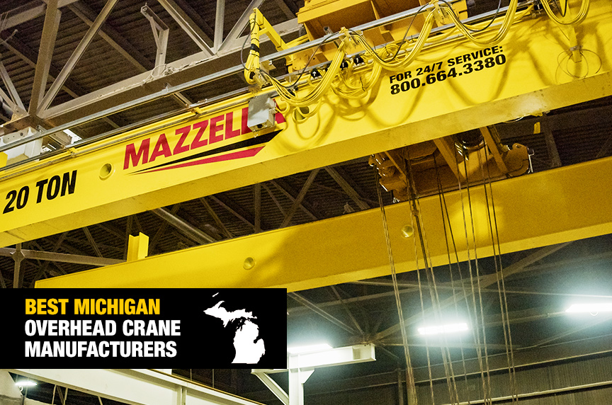 yellow 20-ton bridge cranes with crane hook and festoon