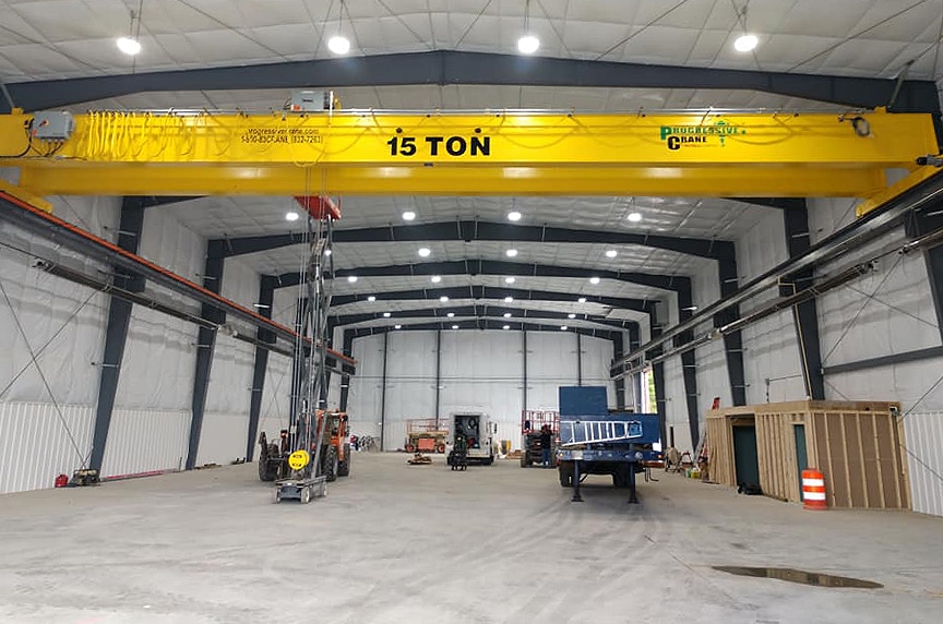 Buying New Vs. Used Overhead Crane: New Overhead Crane In Building