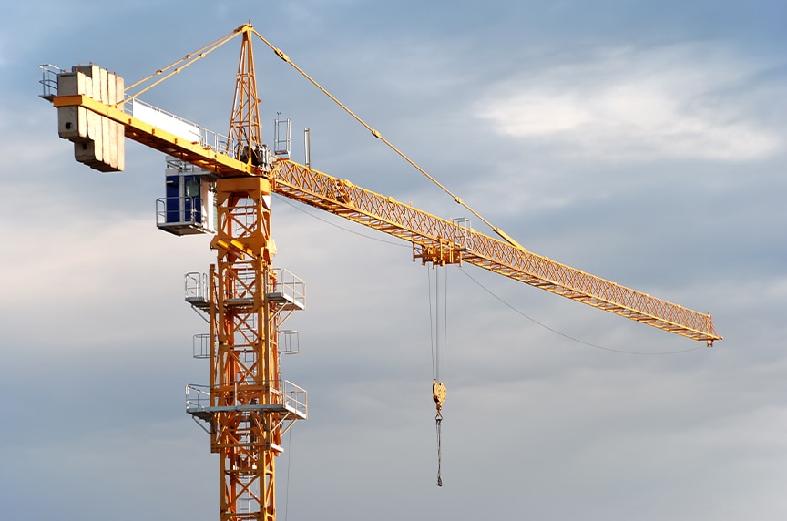 Different Types of Cranes for Construction: Hammerhead Tower Crane with A-Frame