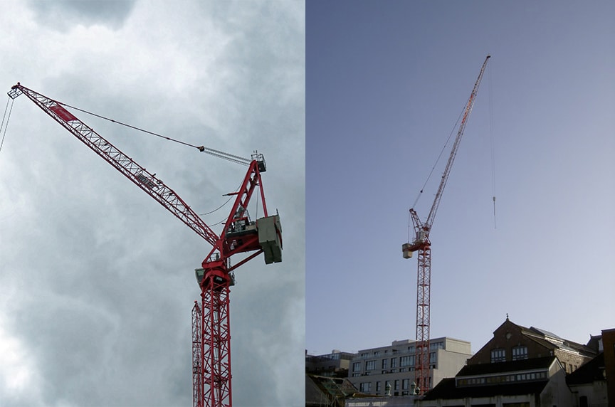 Quali sono i diversi tipi di gru utilizzate per l'edilizia? Article-cranes-different-types-of-cranes-construction-luffing-tower-cranes