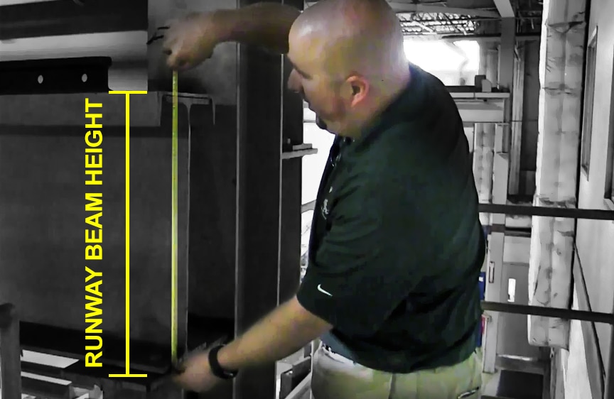 How to Measure Span and Runway Length for an Overhead Bridge Crane: Runway Beam Height