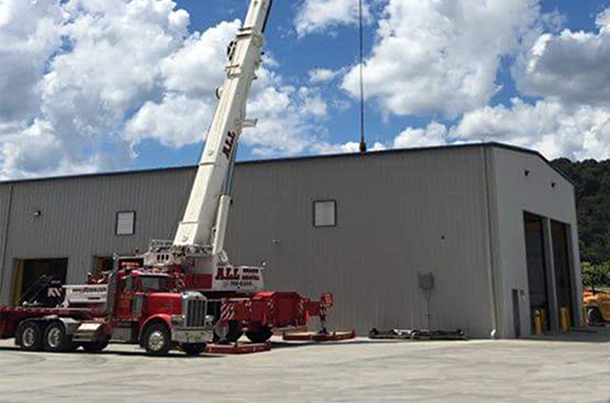 Installing an Overhead Crane in an Existing Building Structure: Hook Block Near Roof