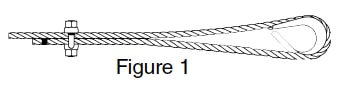 Fist Grip Wire Rope Clip Application Instructions: Figure 1