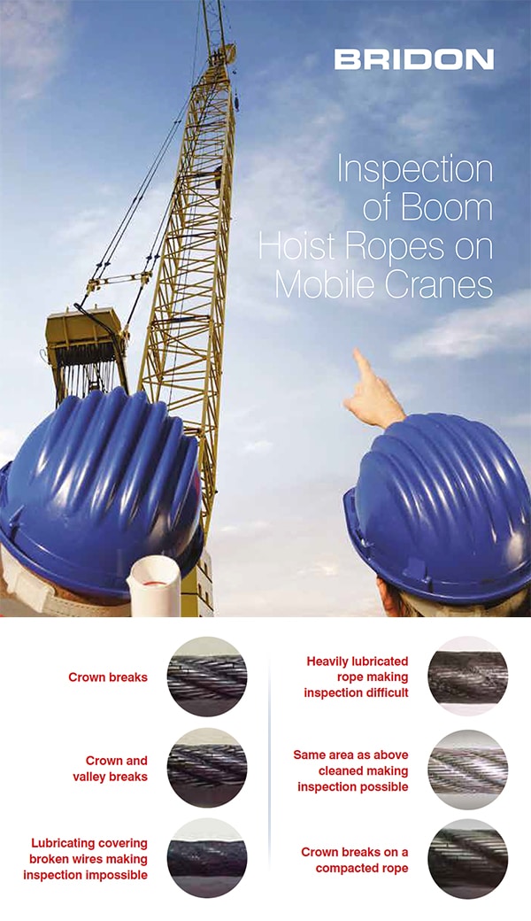 Inspection of Boom Hoist Ropes for Mobile Cranes: Bridon Crane Ropes