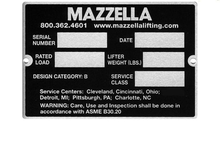 Identification & Markings for Older BelowtheHook Lifting Devices