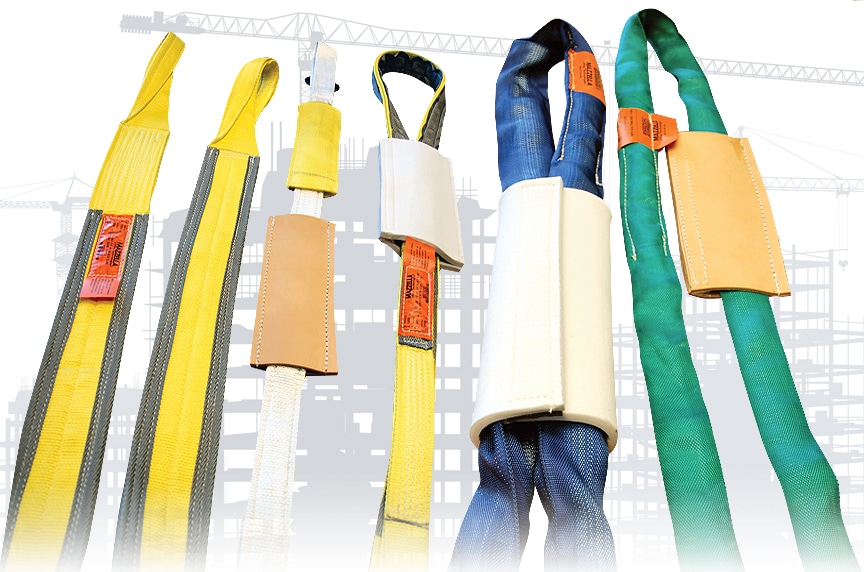 Synthetic Slings: Web Slings, Roundslings, and Polyester vs. Nylon: Synthetic Slings with Protection