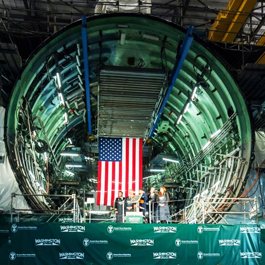 Keel Laying Ceremony for the Virginia Class Washington Attack Submarine: Main