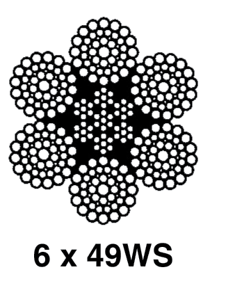 Standard 6x19 and 6x36 Classification Ropes: 6x49WS