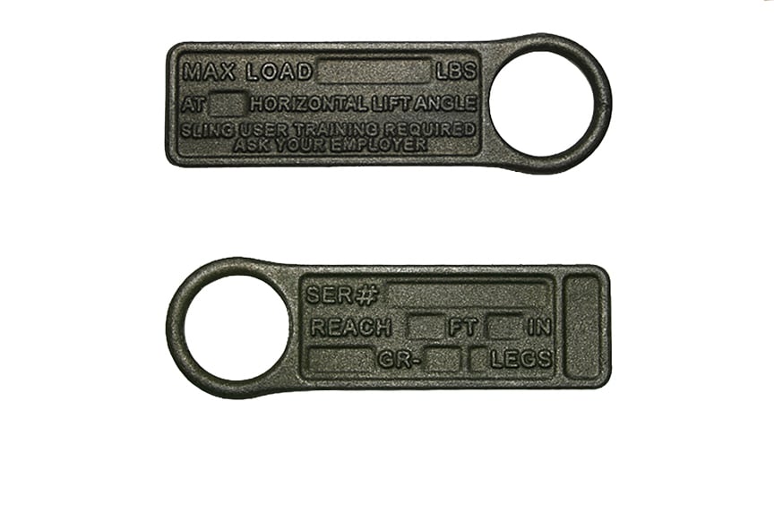 Chain Sling Configurations: Identification Tag