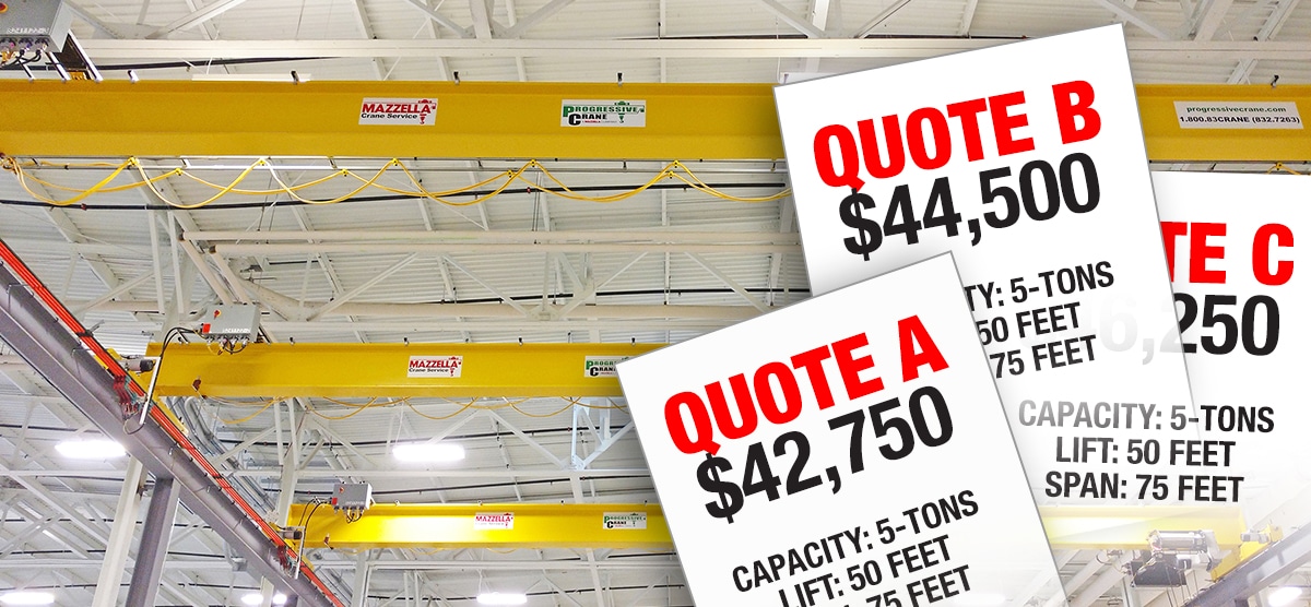 Buying A New Overhead Crane: Multiple Quotes